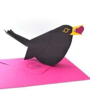 Greeting card blackbird