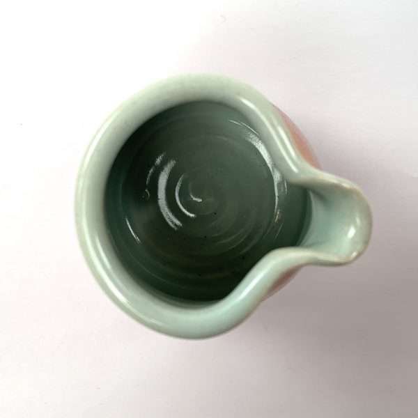 Top view of small ceramic creamer