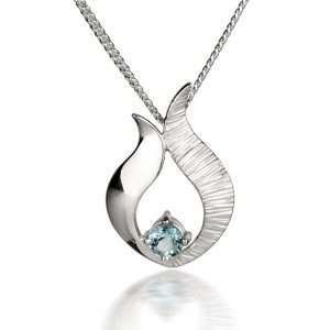 Ebb & Flow small blue topaz pendant by Fiona Kerr