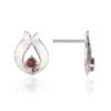 Ebb & Flow silver garnet earrings by Fiona Kerr