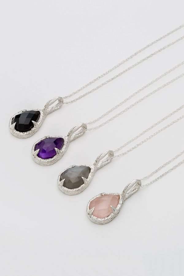 Teardrop pendants by Abbie Dixon