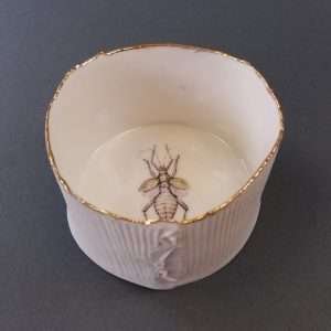 Porcelain Ramekin dish with insect transfer