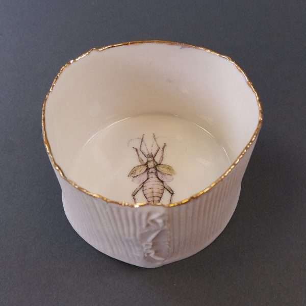Porcelain Ramekin dish with insect transfer