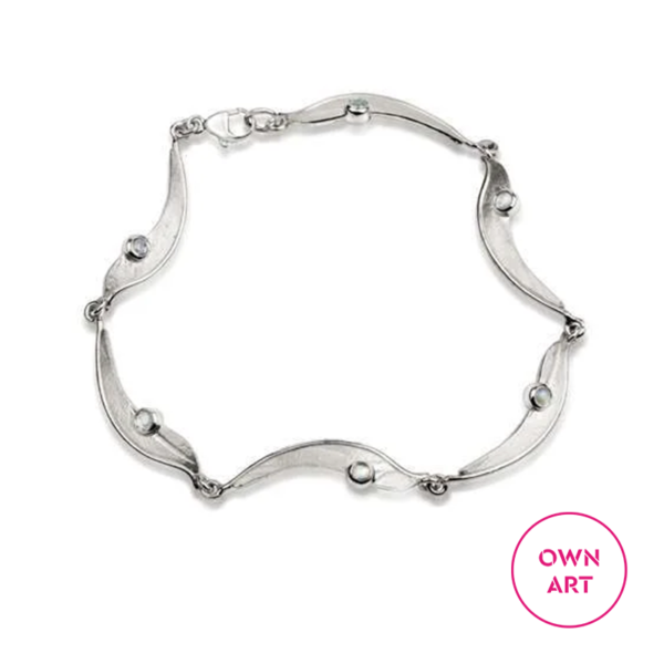 Morning Dew Moonstone Silver Bracelet