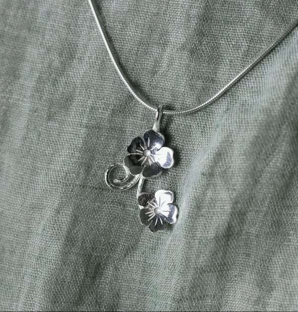 Flax Flower Necklace by Claire Mooney