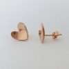 Rose gold heart stud earrings