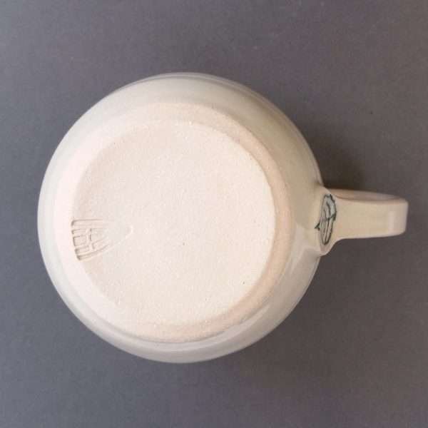 Bottom of ceramic mug with maker's mark
