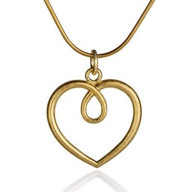 Gold heart pendant