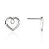 Silver heart studs