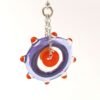 Purple and Orange Sunburst Disc Earrings - Image 2
