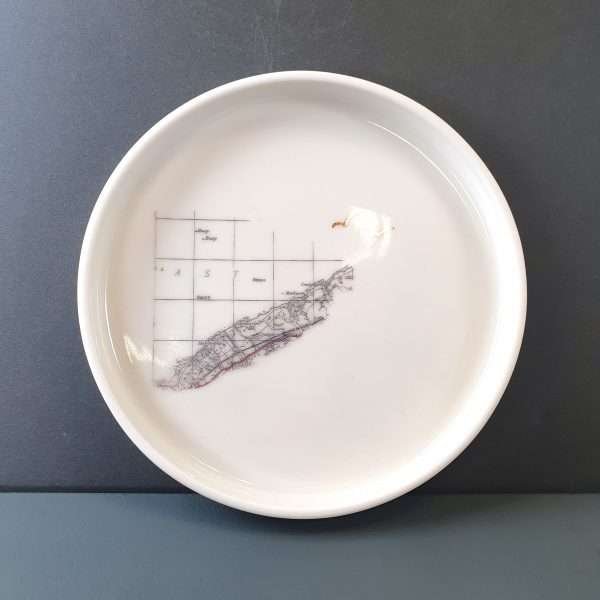 Porcelain Plate County Down Map