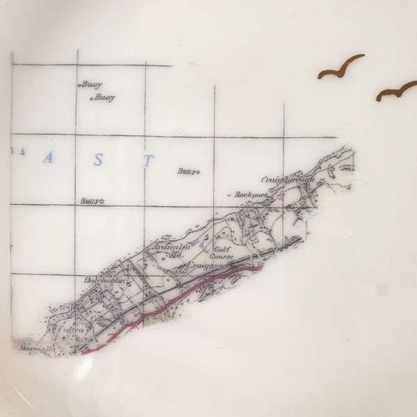 Porcelain Plate County Down Map
