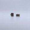 Mini Silver and Gold Engraved Sunflower Earrings - Image 2