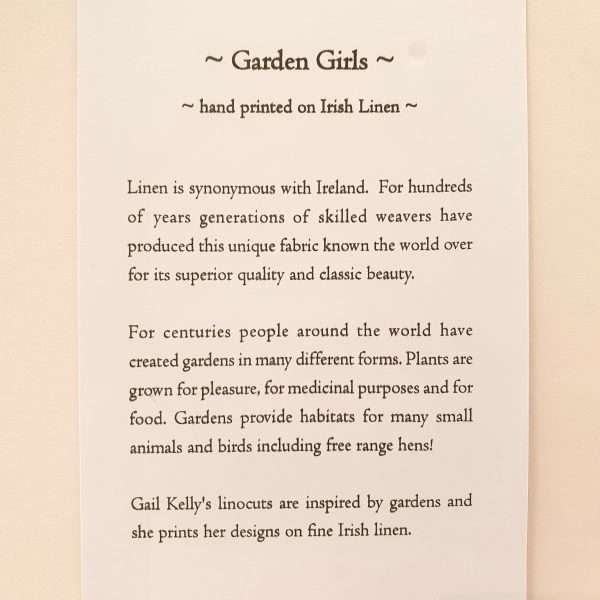 Garden Girls Linocut Picture