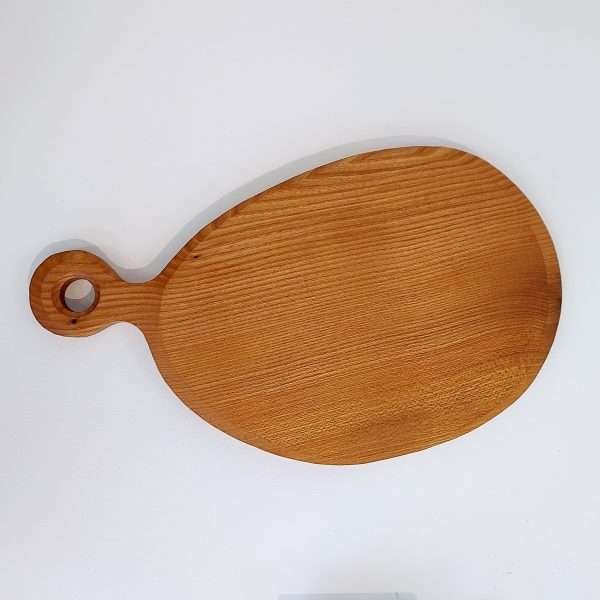 Elm cheese board with handle