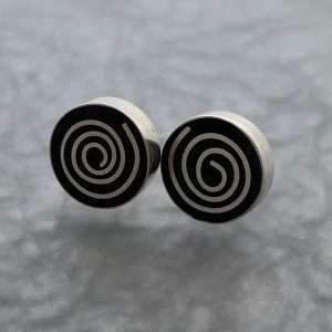 Silver Swirl Stud Earrings by Carla Pennie McBride