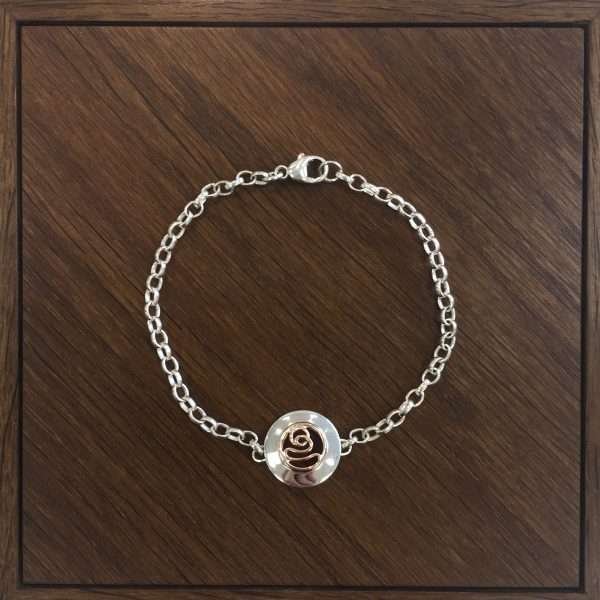 Silver and Rose Gold Bracelet by Nora Watson