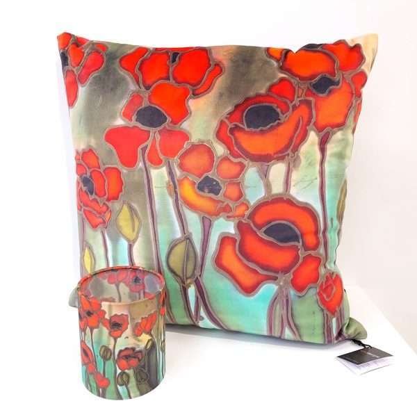 Cushion and nightlight textile poppie design