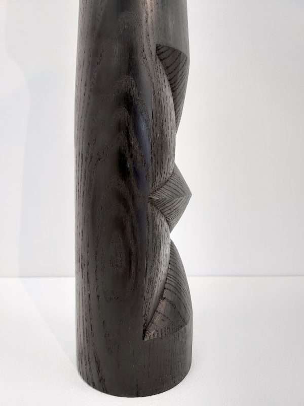 Detail of ebonised ash sculpture