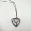 'Constructed' Open Form Oxidised Silver Necklace - Image 4