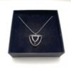 'Constructed' Open Form Oxidised Silver Necklace - Image 5