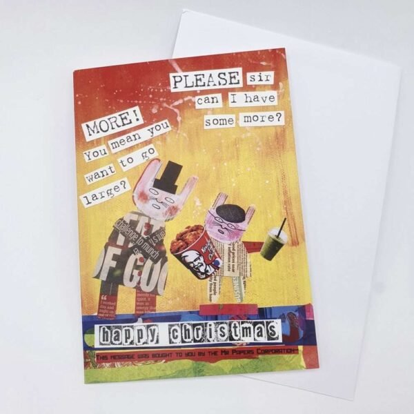 Mr Papers 'Can I have some more?' Christmas Card