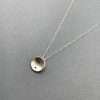 Silver and gold small concave pendant - Image 2