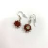 Earrings Embroidered Burnt Orange - Image 2