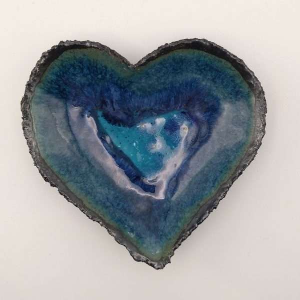 Ceramic Heart Dish - Blue