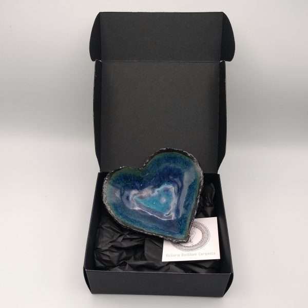 Ceramic Heart Dish - Blue