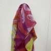 Silk Scarf in Purple/Orange/Yellow - Image 3