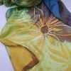 Silk Scarf in Green/Yellow/Blue - Image 2