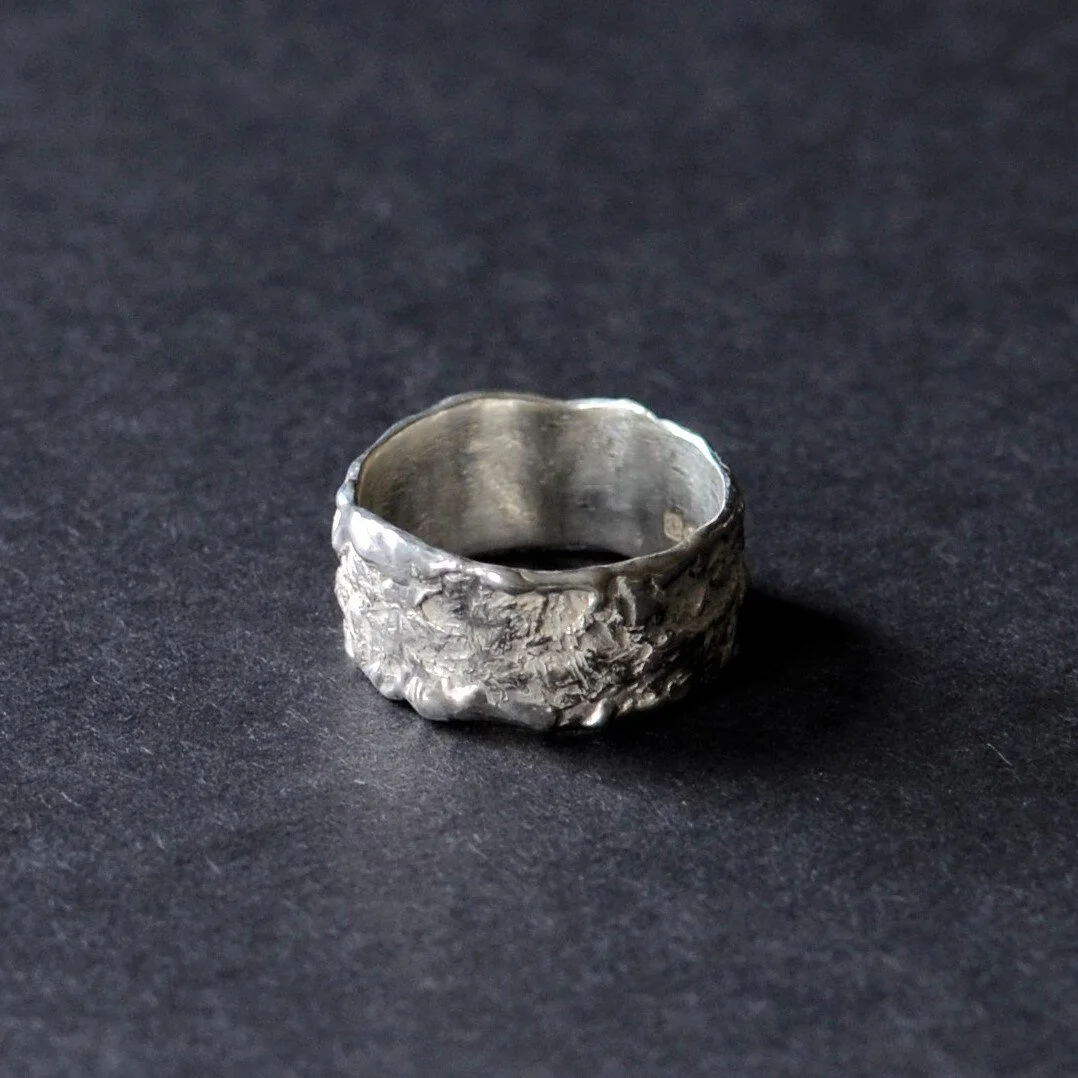 Element Wide Silver Ring - Image 3