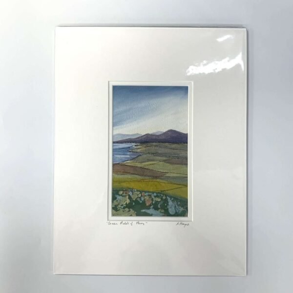 Green Fields of Home Small Mounted Picture