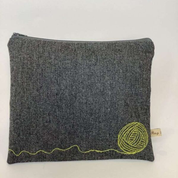 Grey Wool Pouch (Medium)