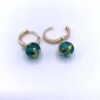 Teal and Gold Holbein Globe Earrings - Image 2