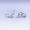 Constructed Open Form Sterling Silver Earrings - Image 5