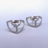 Constructed Open Form Sterling Silver Earrings - Image 4