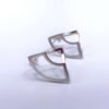 Constructed Open Form Sterling Silver Earrings - Image 6