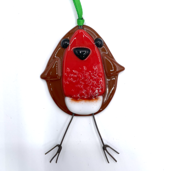 Glass Robin Bauble