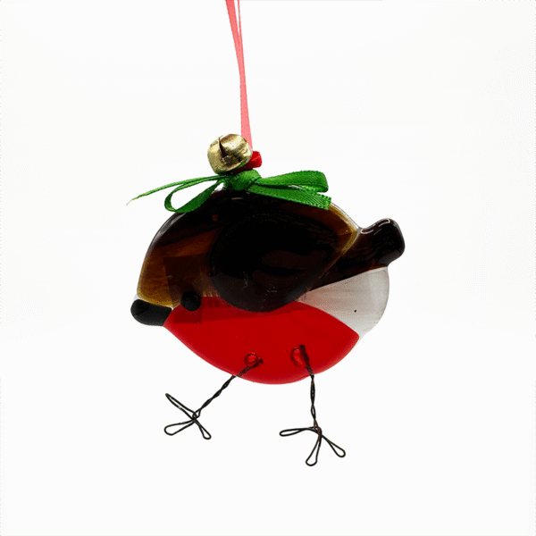 Glass Robin Bauble