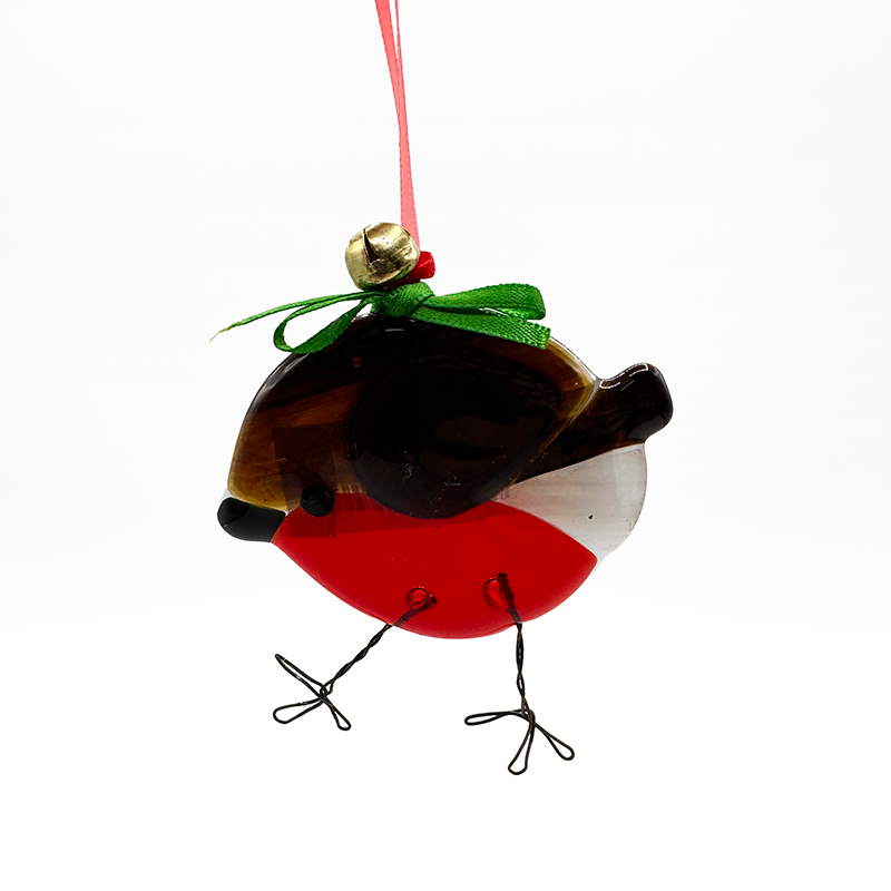 Glass Robin Bauble