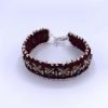 Bracelet Embroidered Mosaic Dark Red - Image 3