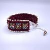 Bracelet Embroidered Mosaic Dark Red - Image 2