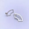 'Deconstructed' Flat Form Silver Earrings - Image 4