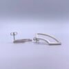 'Deconstructed' Flat Form Silver Earrings - Image 2