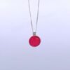Dainty Dot Pink Sphere Pendant - Image 2