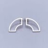 'Deconstructed' Flat Form Silver Earrings - Image 3
