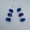 Blue and Purple Paper Earrings - Image 2