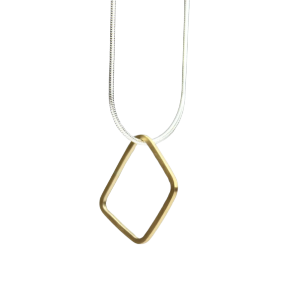 Medium form pendant in gold